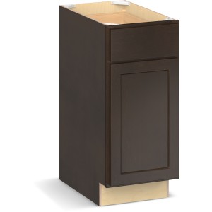 RELIABILT Parkstone II Base Cabinet, Espresso Stained, 15" W, 1 Door 1 Drawer, Fully Assembled - 641013 | Lowe's Pro Supply